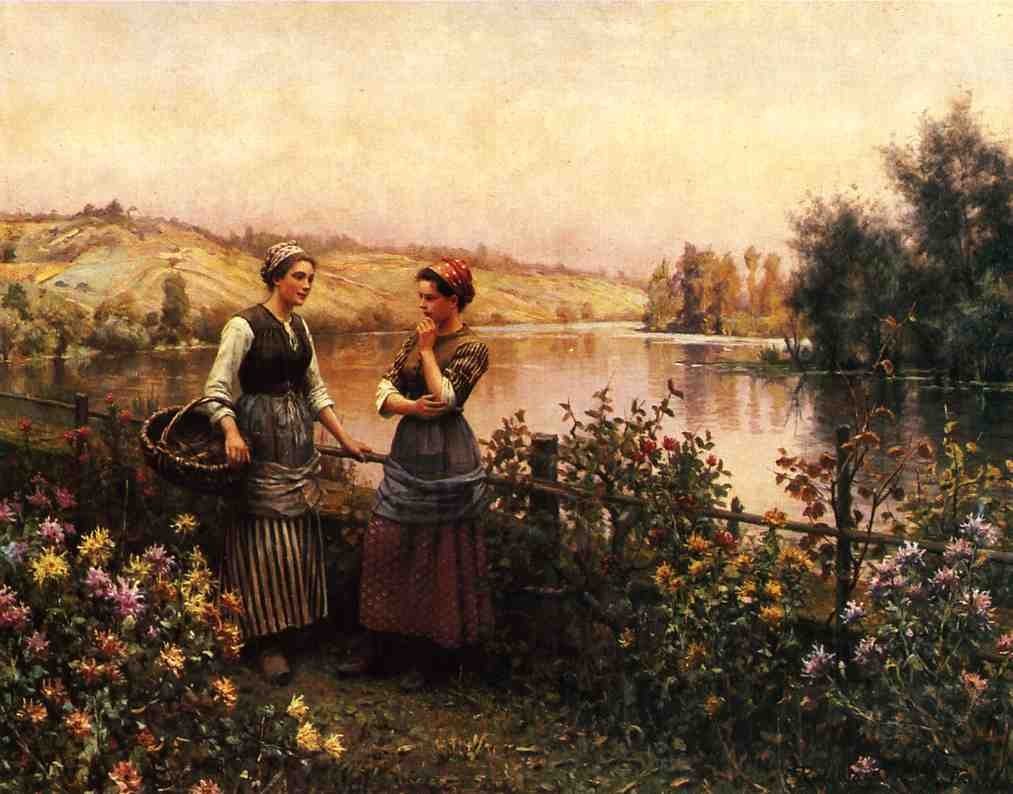 Daniel Ridgway Knight Stopping for Conversation